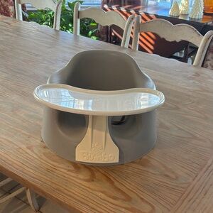 Bumbo Gray Baby Seat with Tray